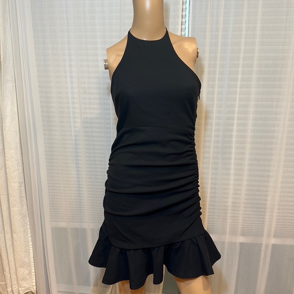Cinq a Sept Willa Halter Neck Ruffle Dress - Picture 4 of 9
